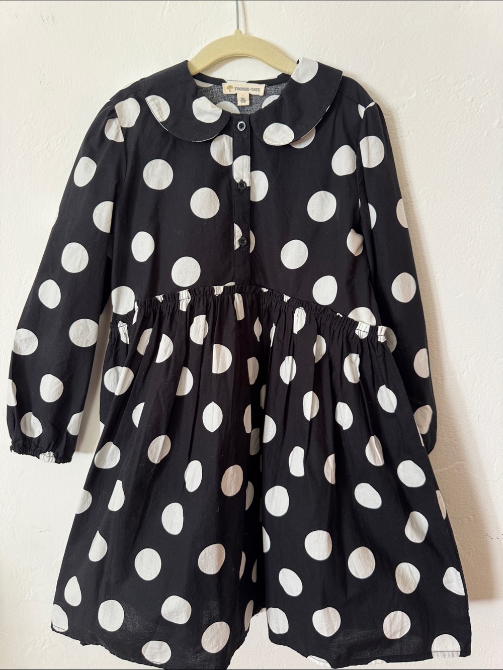 Tucker + Tate Black Dress with White Polka Dots